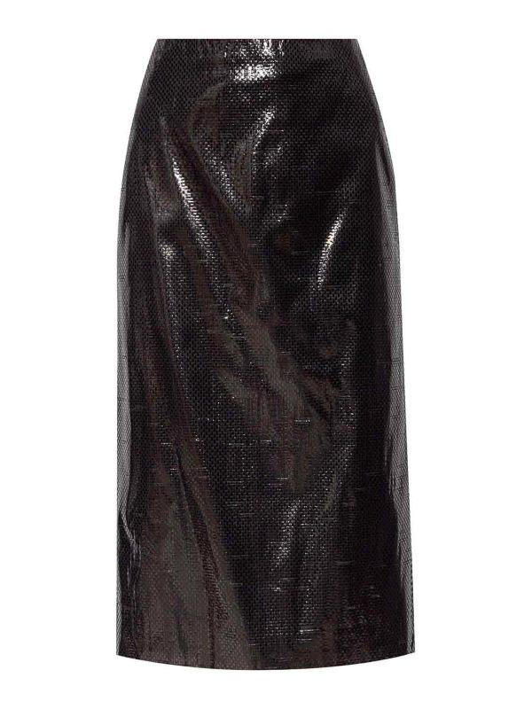 Alexander Mcqueen Jupe Midi - Noir