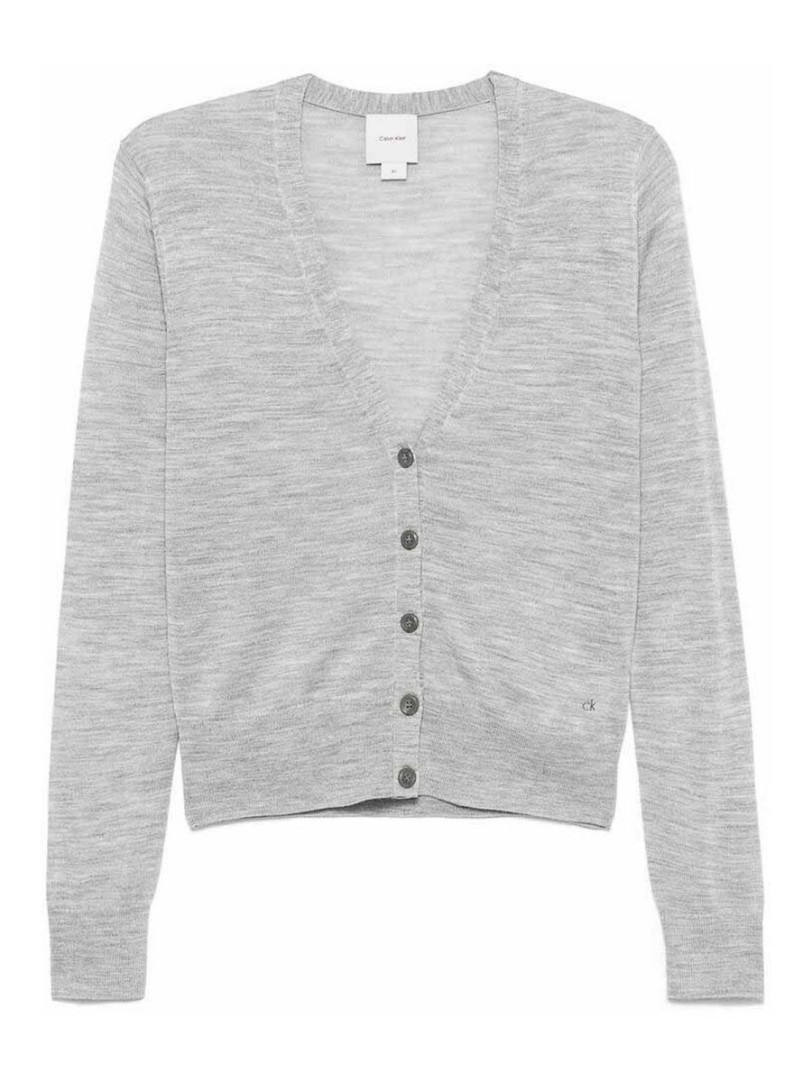 Calvin Klein Pull Col Rond - Gris