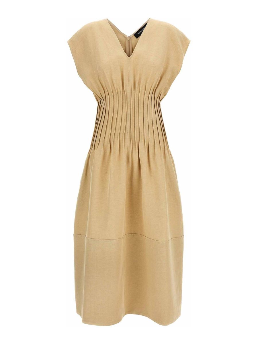 Fabiana Filippi Robe Au Genou - Beige