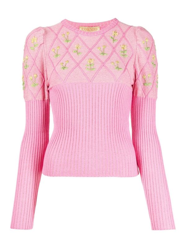 Cormio Pull Col Rond - Rose