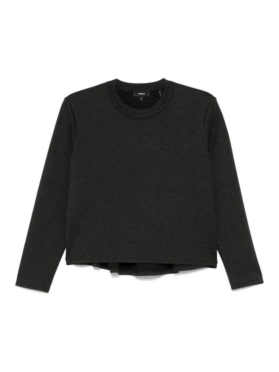 Theory Pull Col Rond - Gris