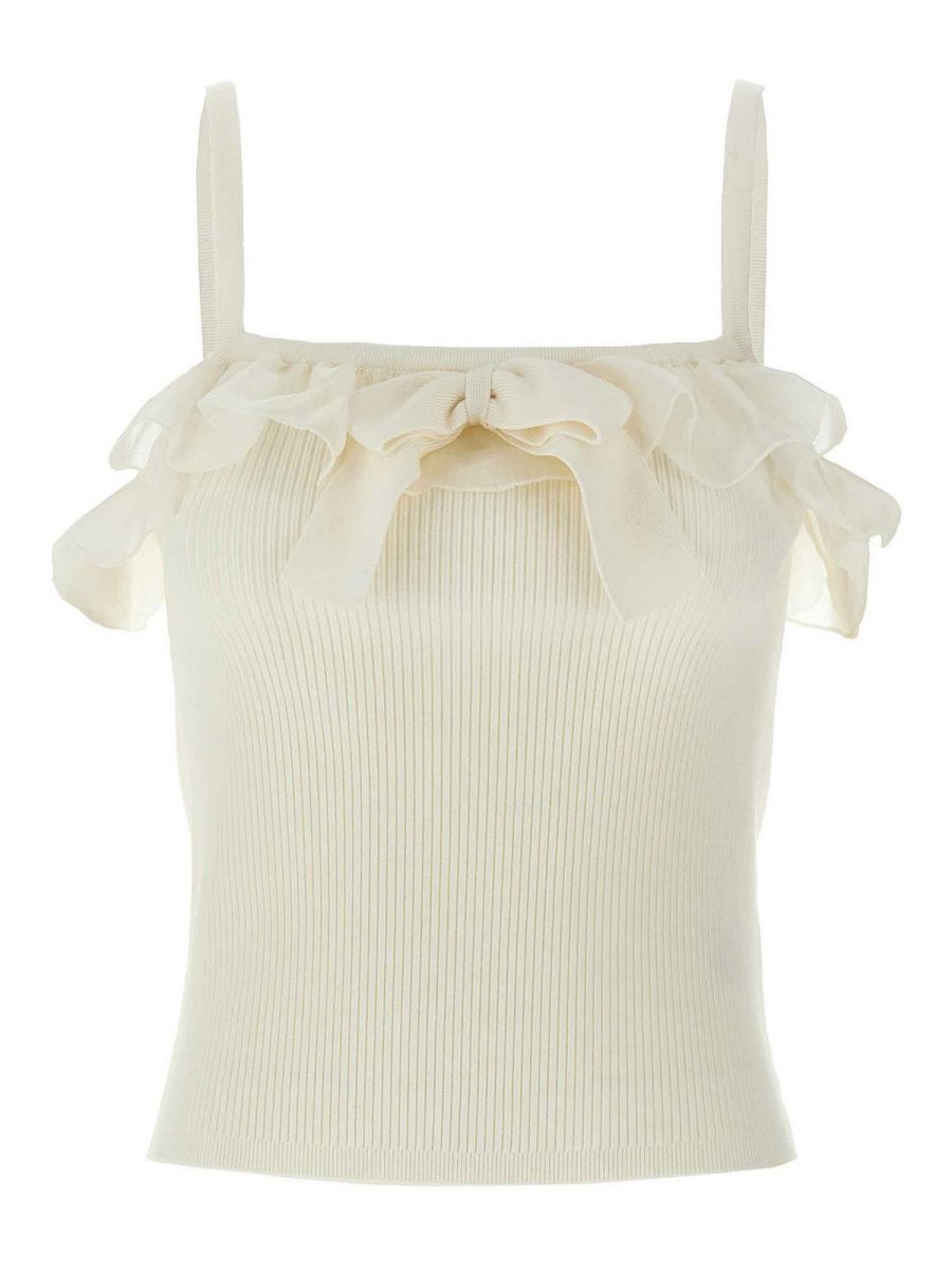 Alessandra Rich Top - Blanc