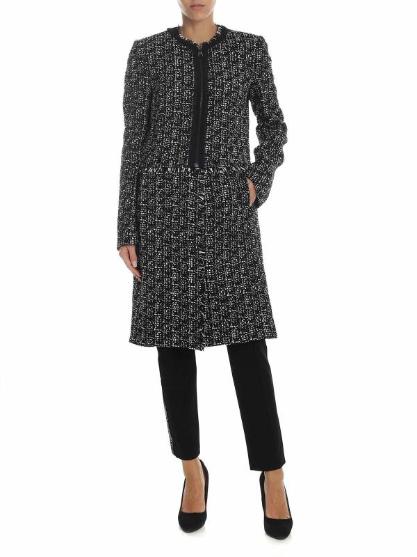 Karl Lagerfeld Manteau Au Genou - Noir