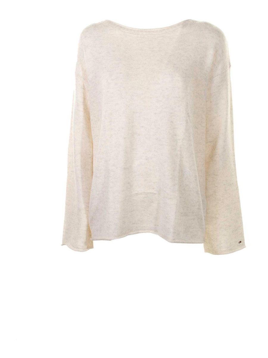 Tommy Hilfiger Pull Col Bateau - Blanc