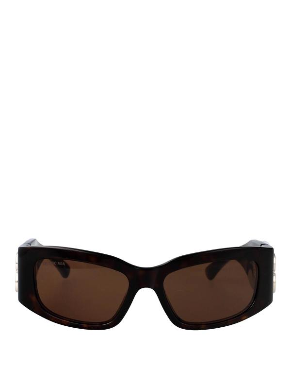 Balenciaga Lunettes De Soleil - Marron