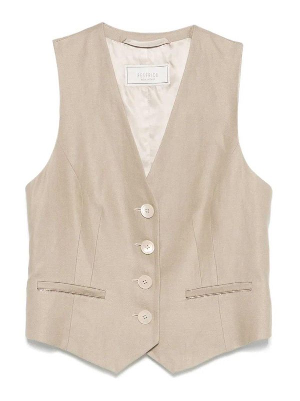 Peserico Gilet - Beige