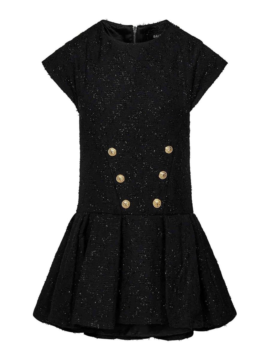 Balmain Robe Au Genou - Noir