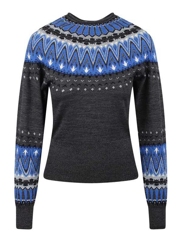 Paco Rabanne Pull Col Rond - Gris
