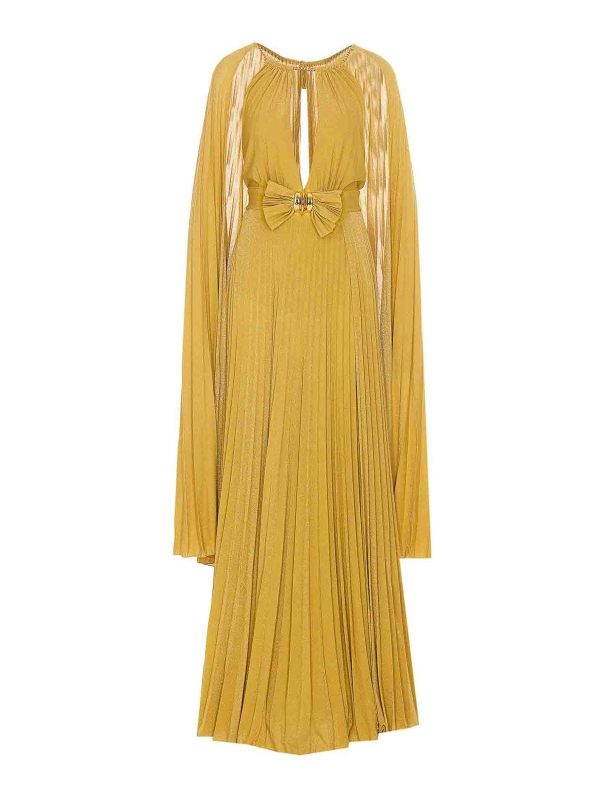 Elisabetta Franchi Robe Au Genou - Jaune