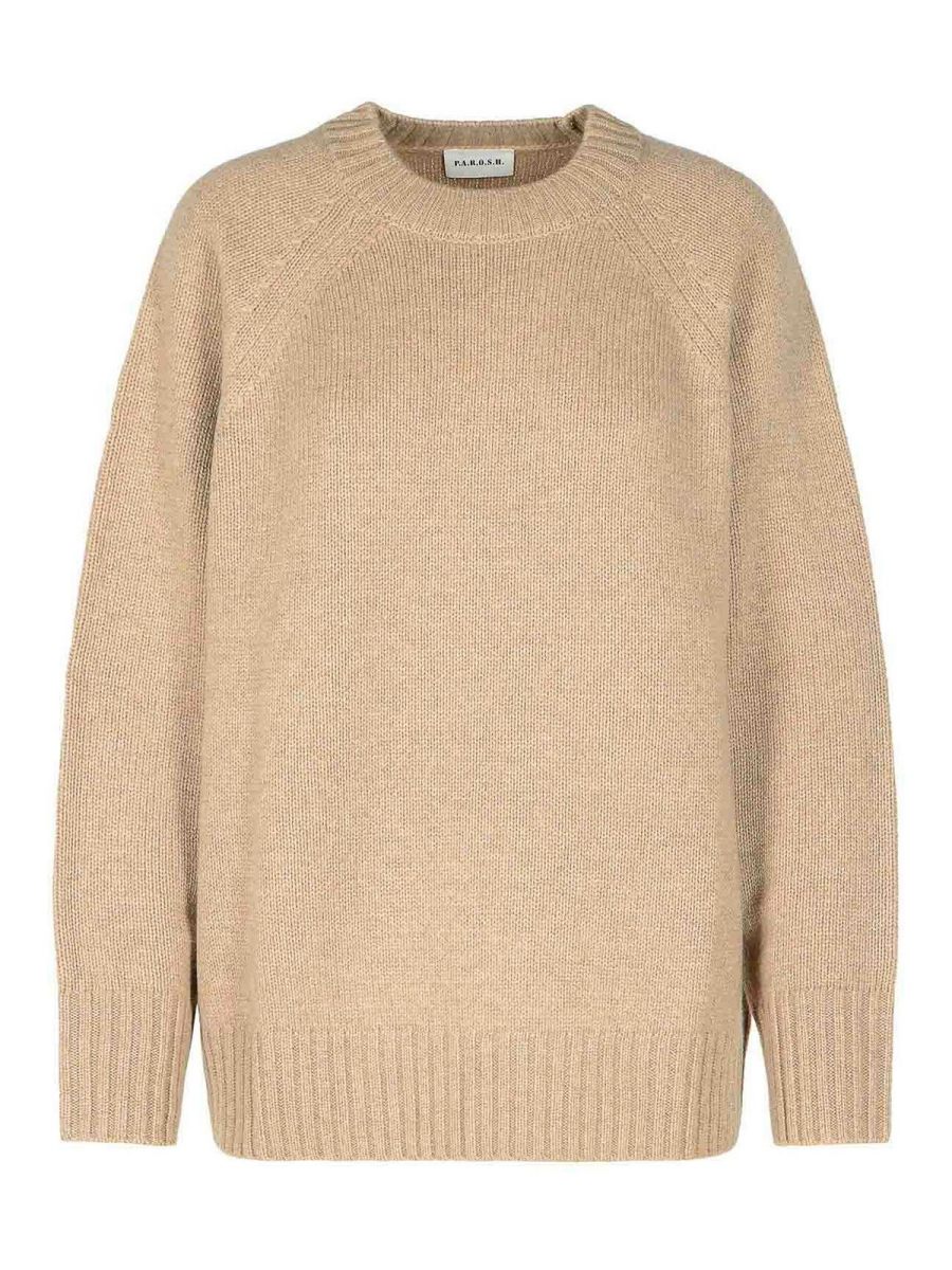 P. A.R. O.S. H. Pull Col Rond - Beige