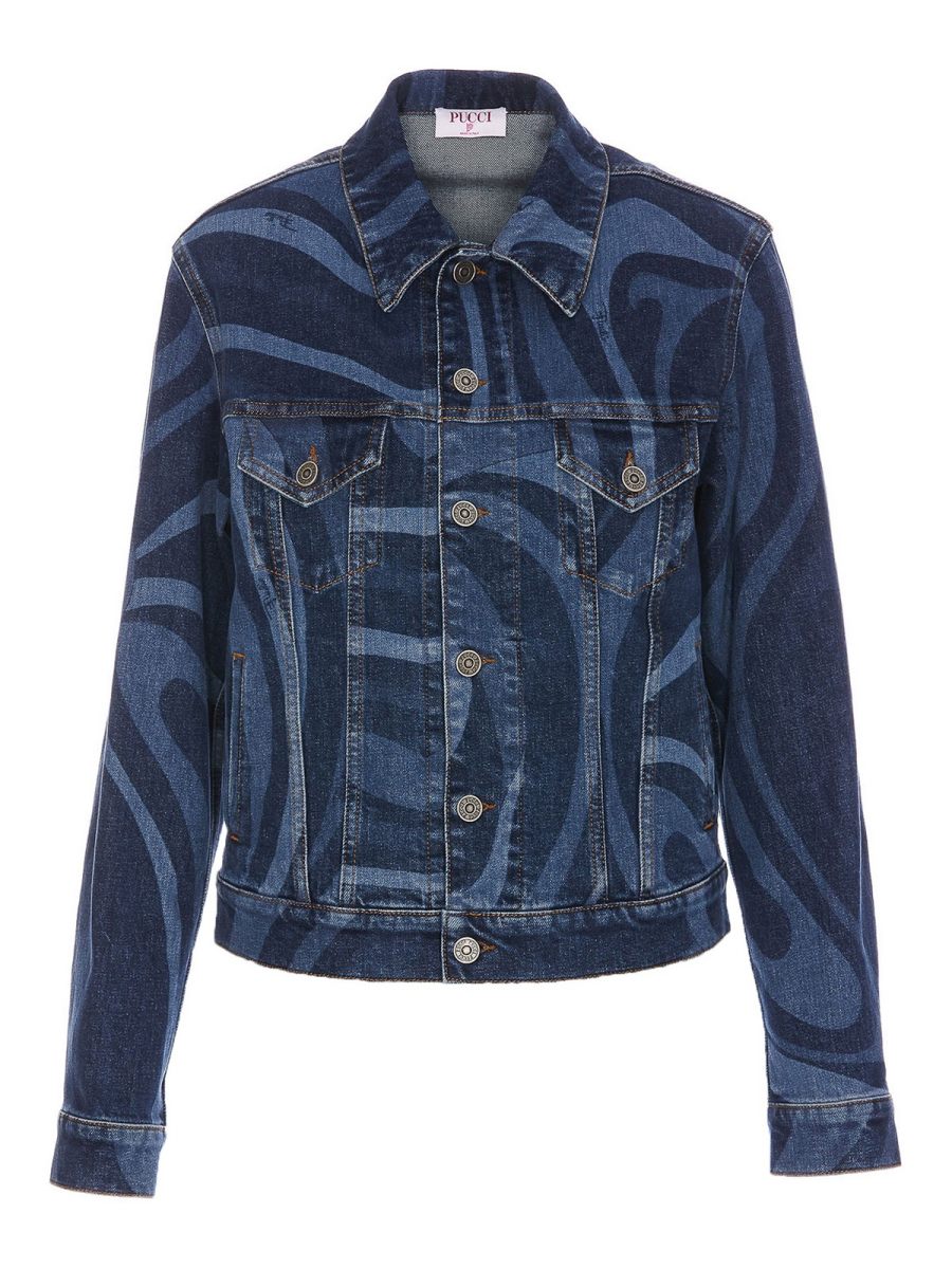 Emilio Pucci Veste En Jean - Bleu