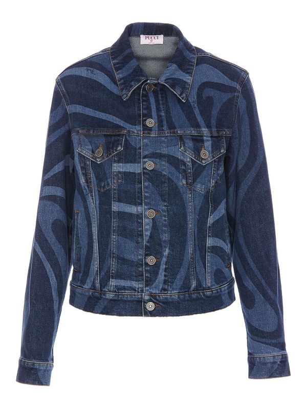 Emilio Pucci Veste En Jean - Bleu