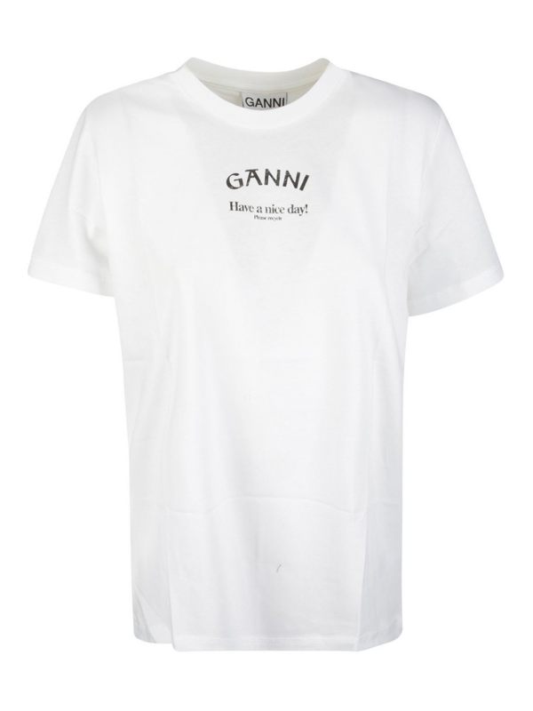 Ganni T-Shirt - Blanc