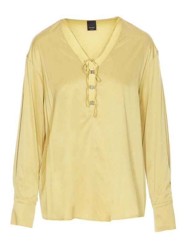 Pinko Pull Col Rond - Jaune