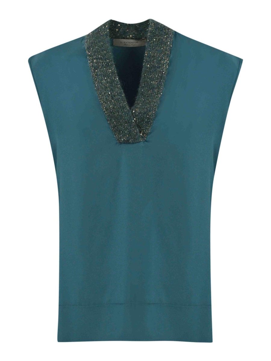 D. Exterior Pull Col Rond - Vert