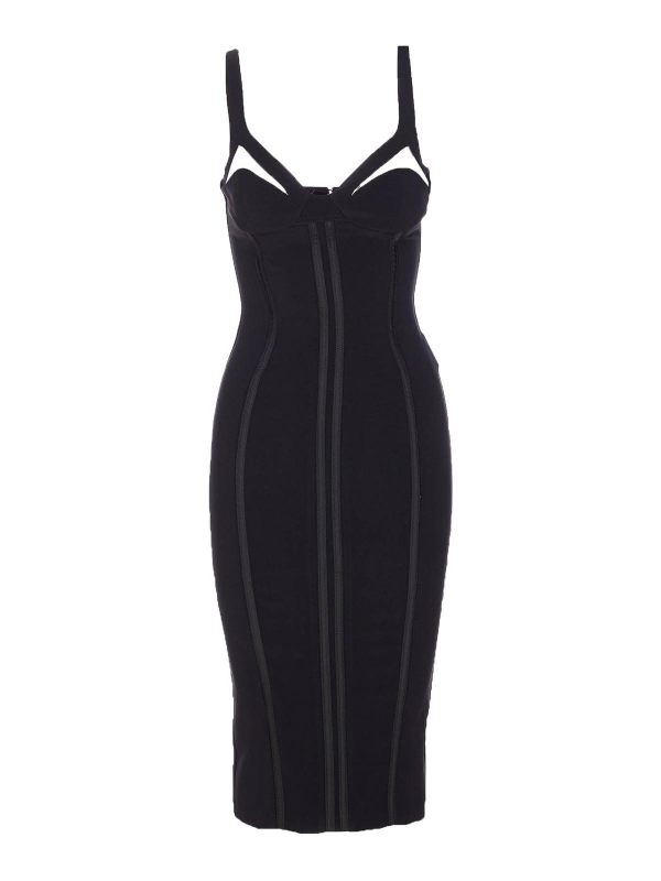 Elisabetta Franchi Robe Au Genou - Noir