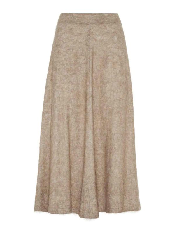 Brunello Cucinelli Jupe Midi - Beige