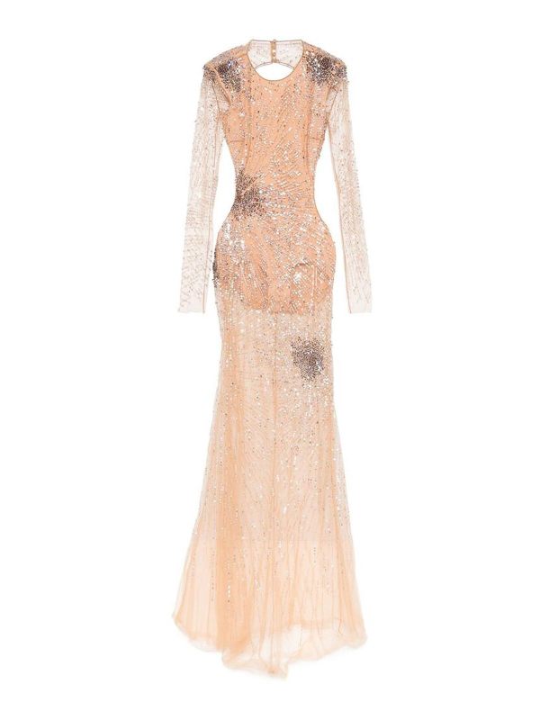 Elisabetta Franchi Robe De Soirée - Beige