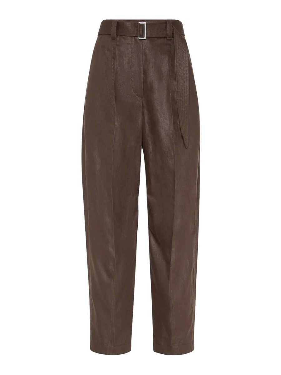 Brunello Cucinelli Pantalons Décontractés - Marron