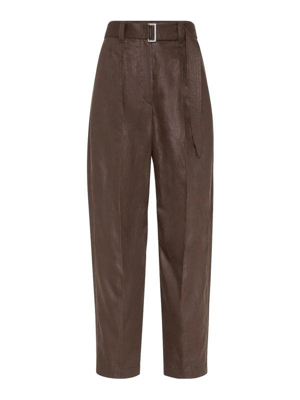 Brunello Cucinelli Pantalons Décontractés - Marron