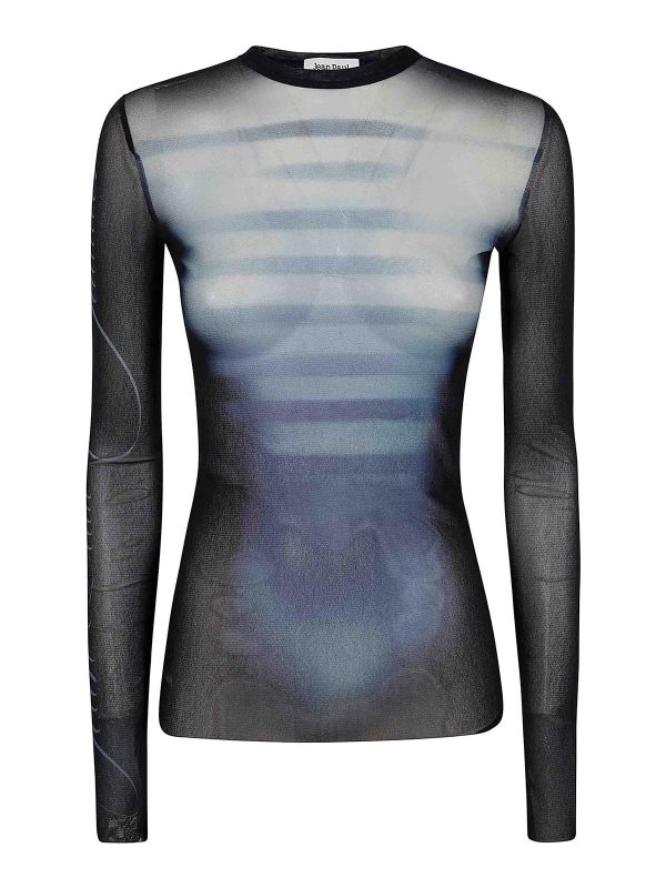 Jean Paul Gaultier Pull Col Rond - Bleu
