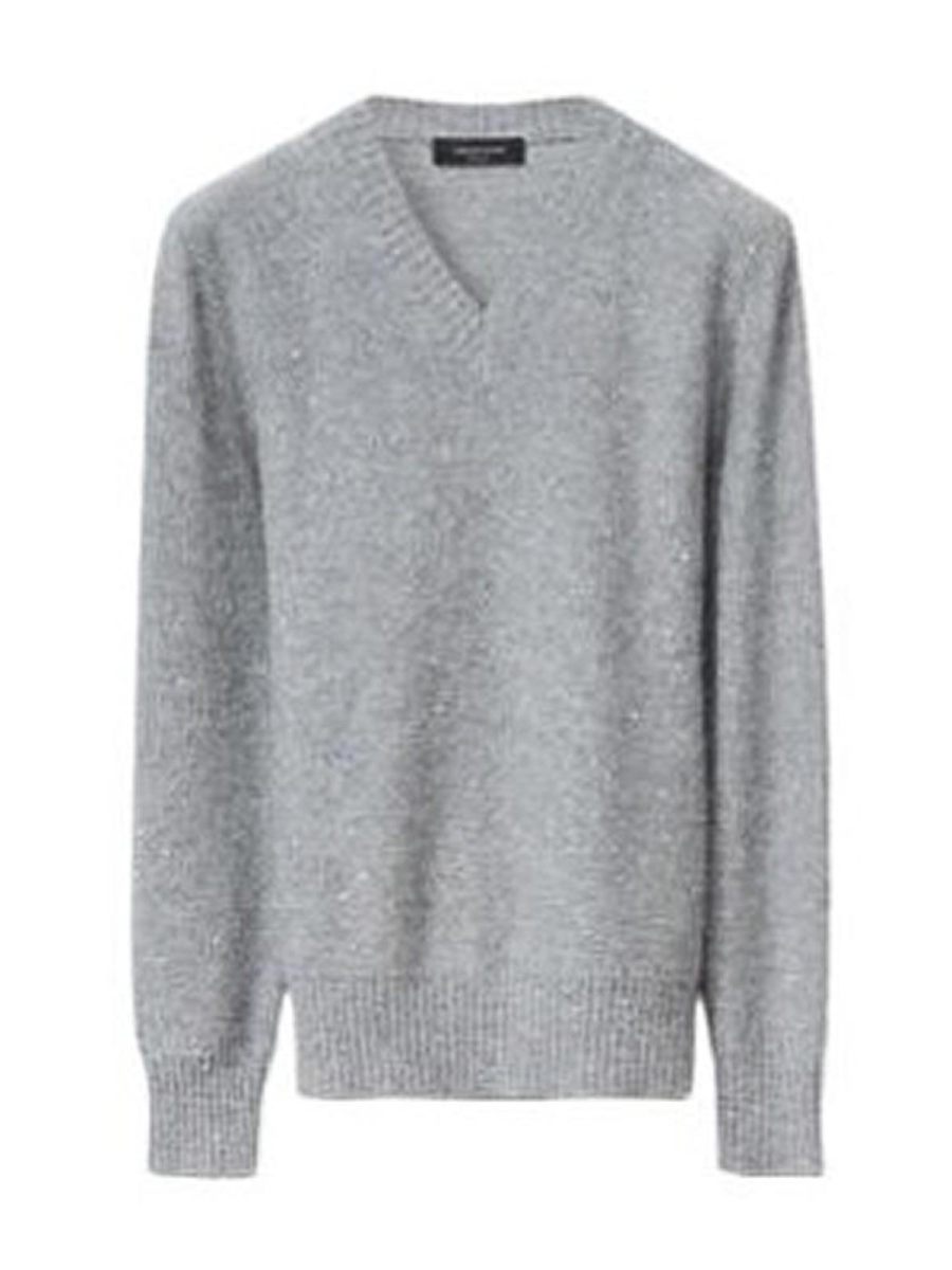 Fabiana Filippi Pull Col Rond - Gris