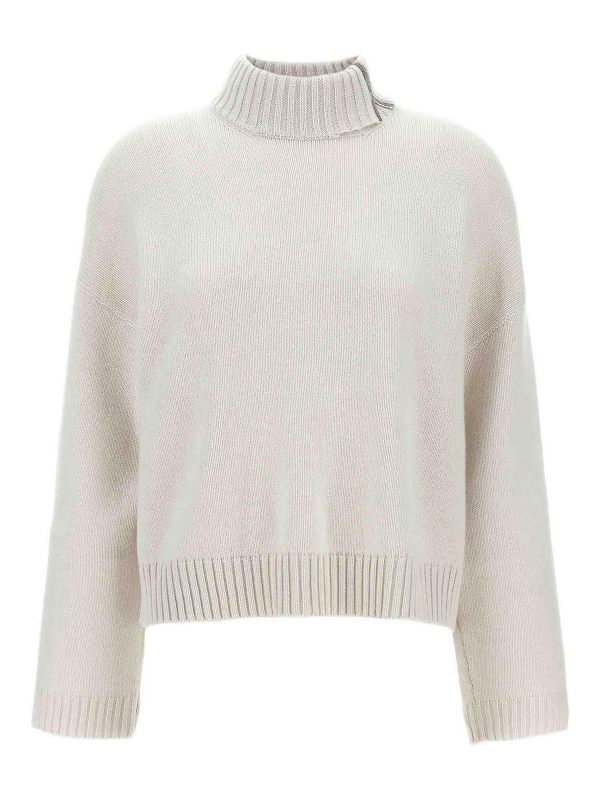 Brunello Cucinelli Pull Col Rond - Blanc