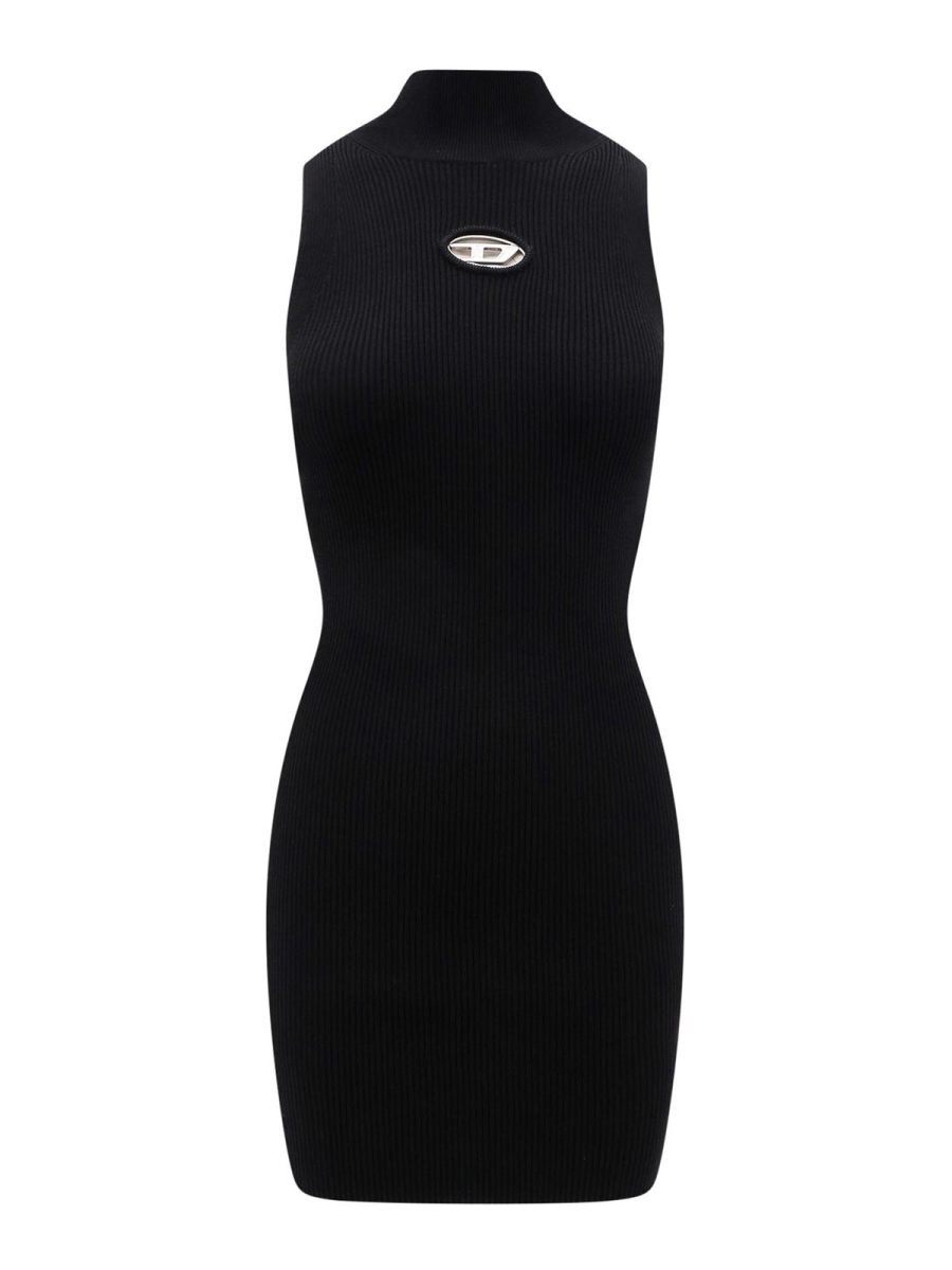 Diesel Robe Au Genou - Noir