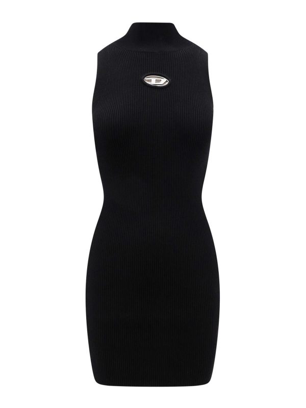 Diesel Robe Au Genou - Noir