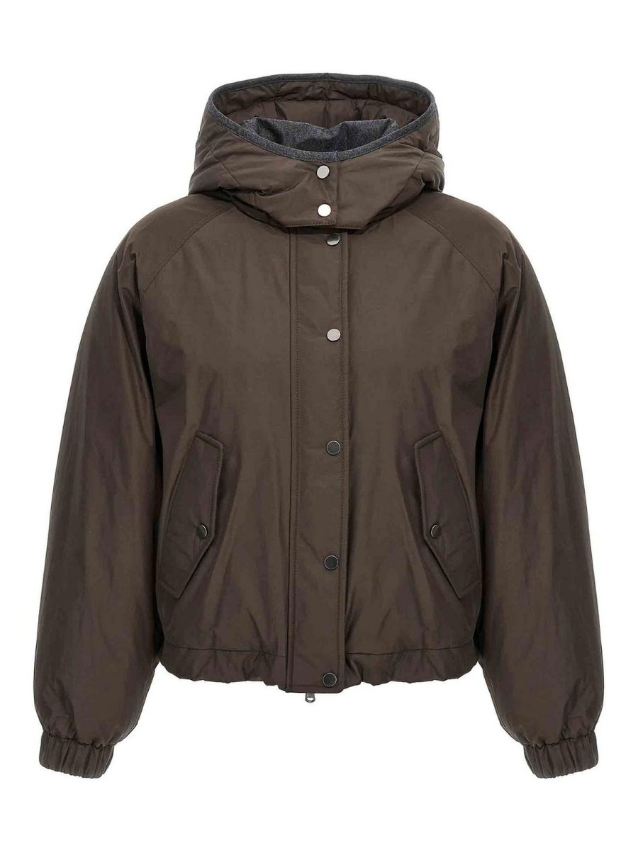 Brunello Cucinelli Blouson Rembourré - Marron