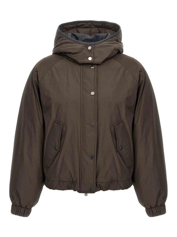 Brunello Cucinelli Blouson Rembourré - Marron