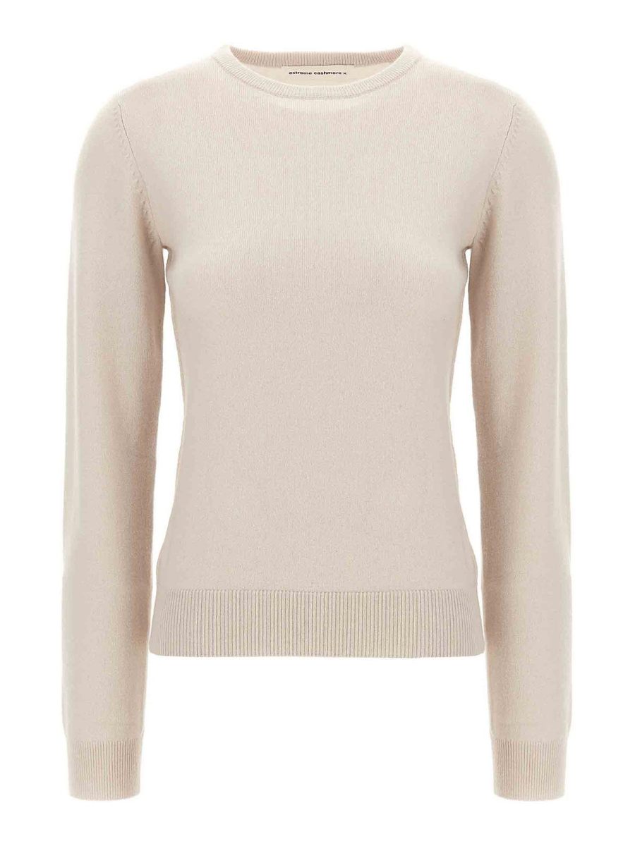 Extreme Cashmere Pull Col Rond - Blanc