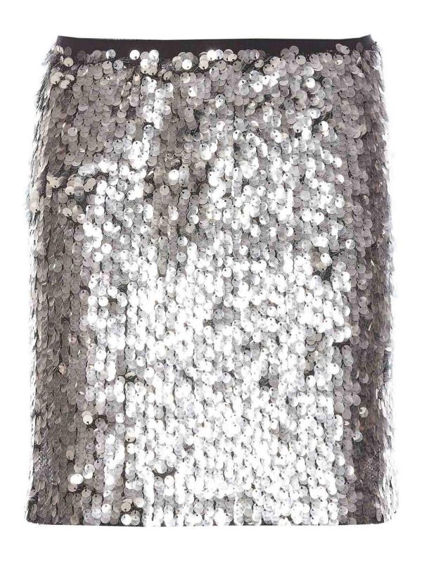 Pinko Jupe Midi - Argent
