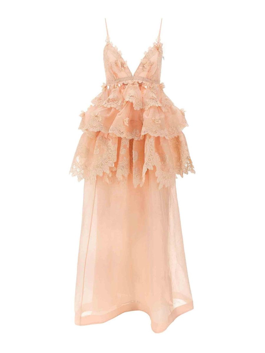 Zimmermann Maxi Robe - Couleur Chair