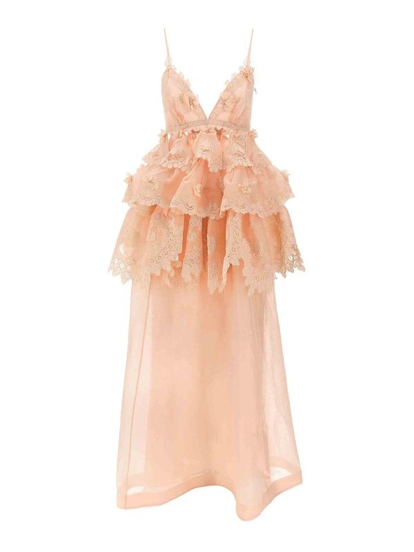 Zimmermann Maxi Robe - Couleur Chair