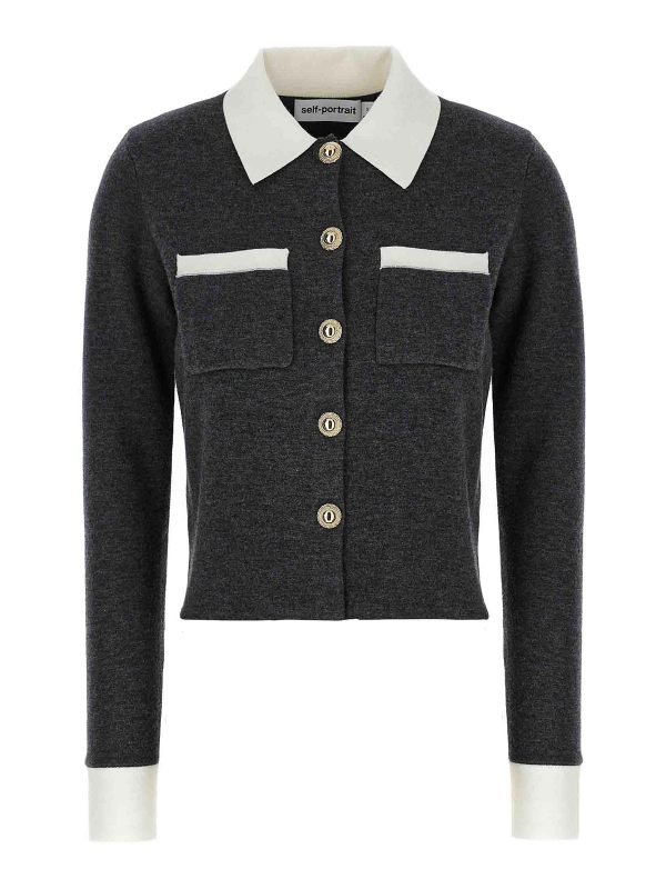Self Portrait Cardigan - Gris
