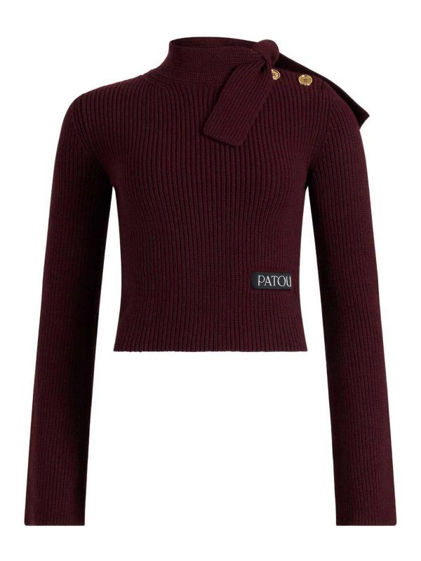 Patou Pull Col Rond - Rouge Brun