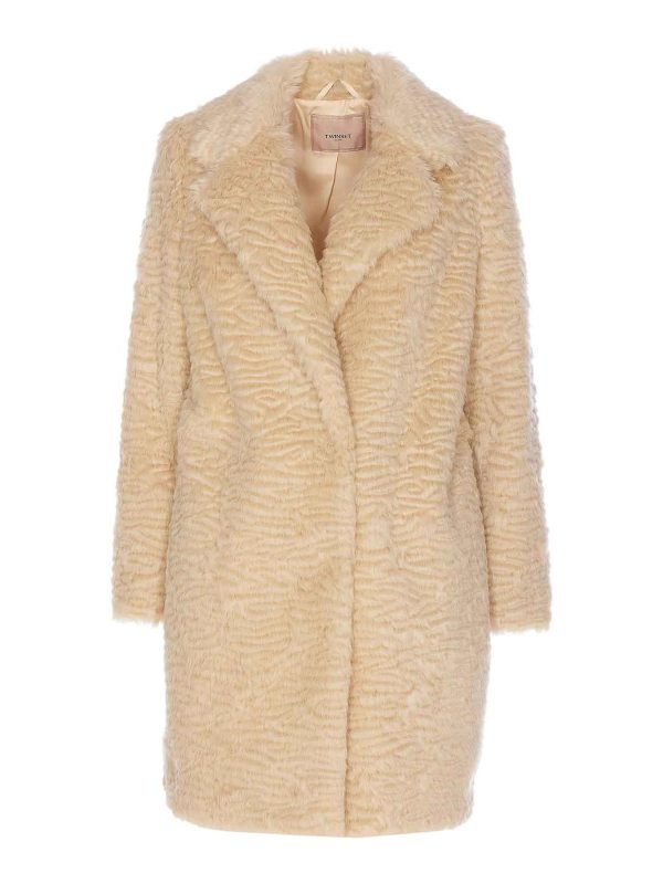Twinset Manteau Court - Beige