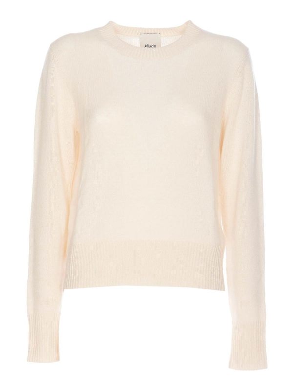 Allude Pull Col Rond - Blanc