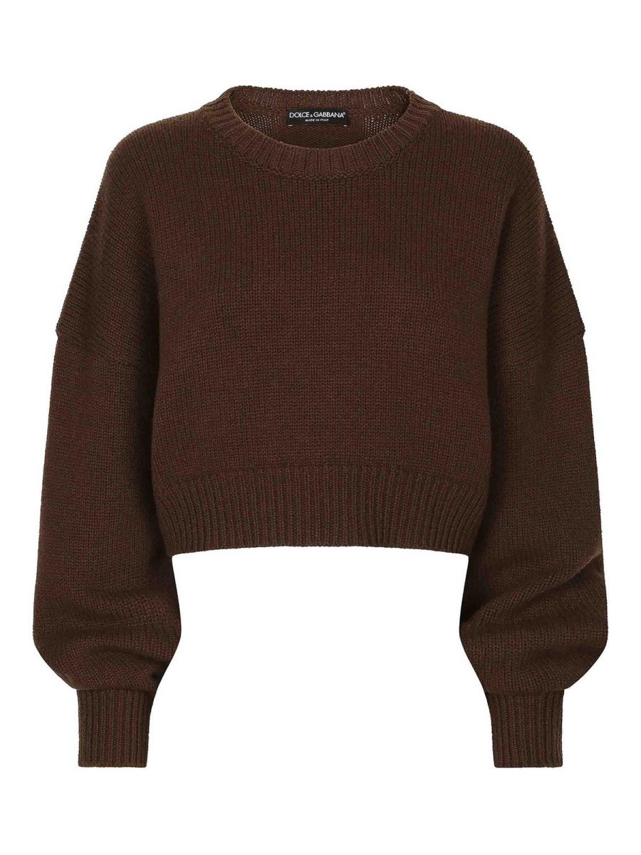 Dolce & Gabbana Pull Col Bateau - Marron