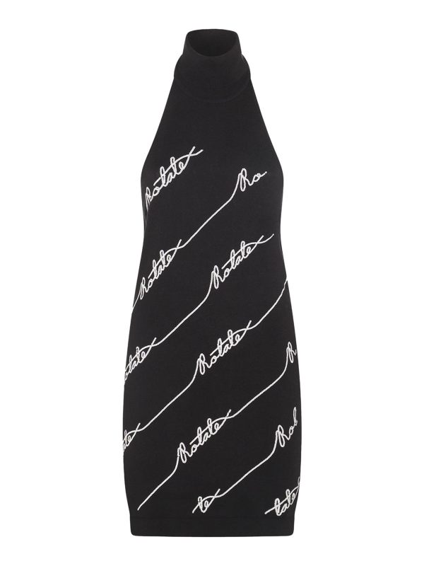 Rotate Birger Christensen Robe Au Genou - Noir