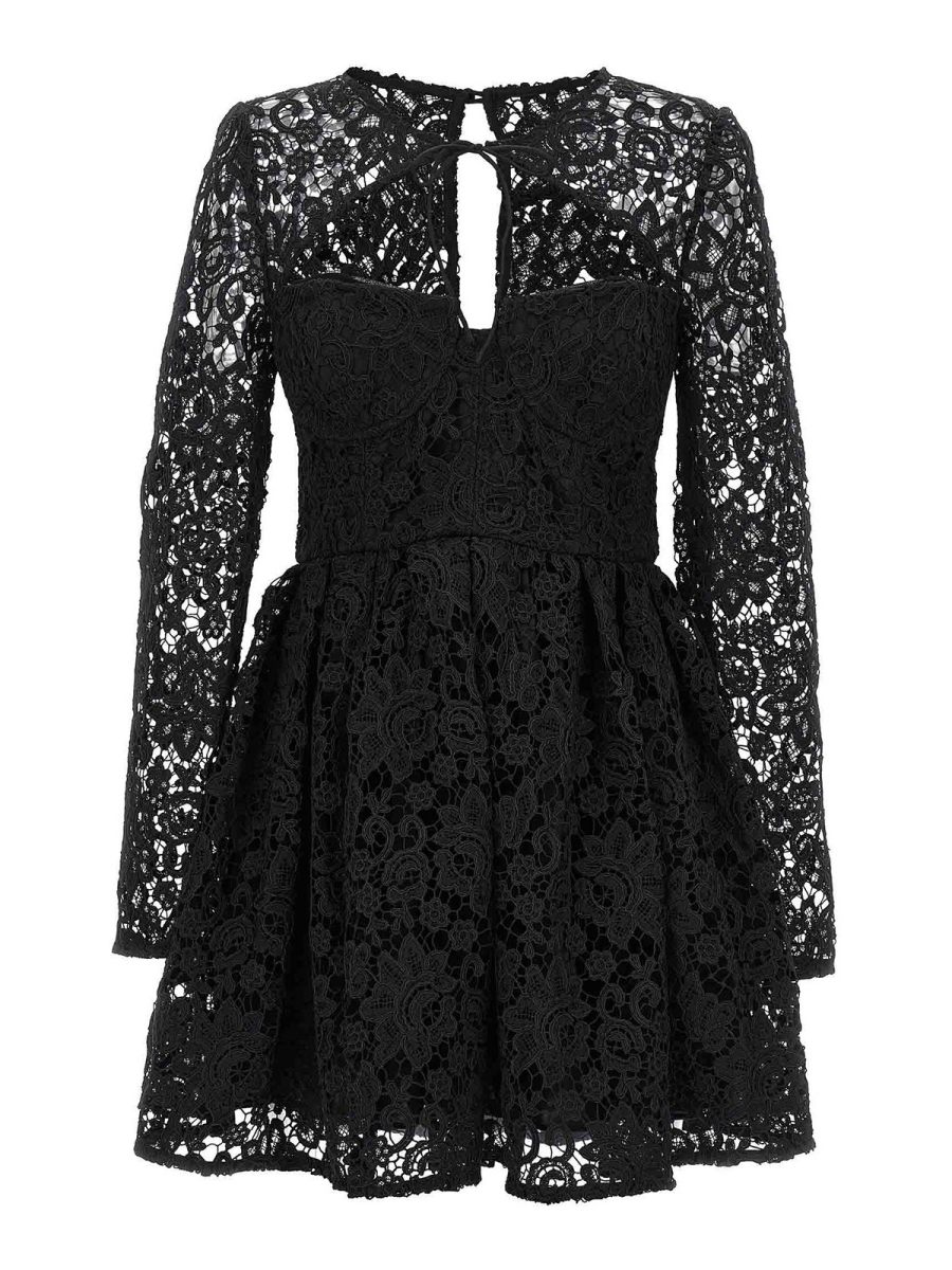 Self Portrait Robe Courte - Noir