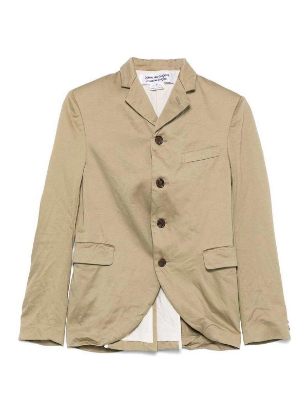 Comme Des Garcons Manteau Court - Marron Clair