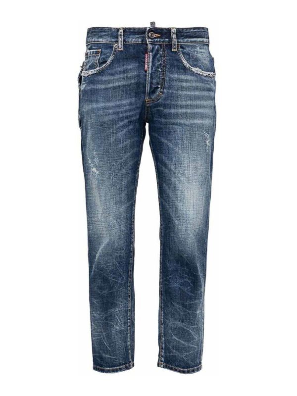 Dsquared2 Jean Bootcut - Bleu