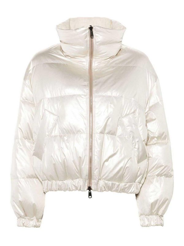 Brunello Cucinelli Blouson Rembourré - Or Blanc