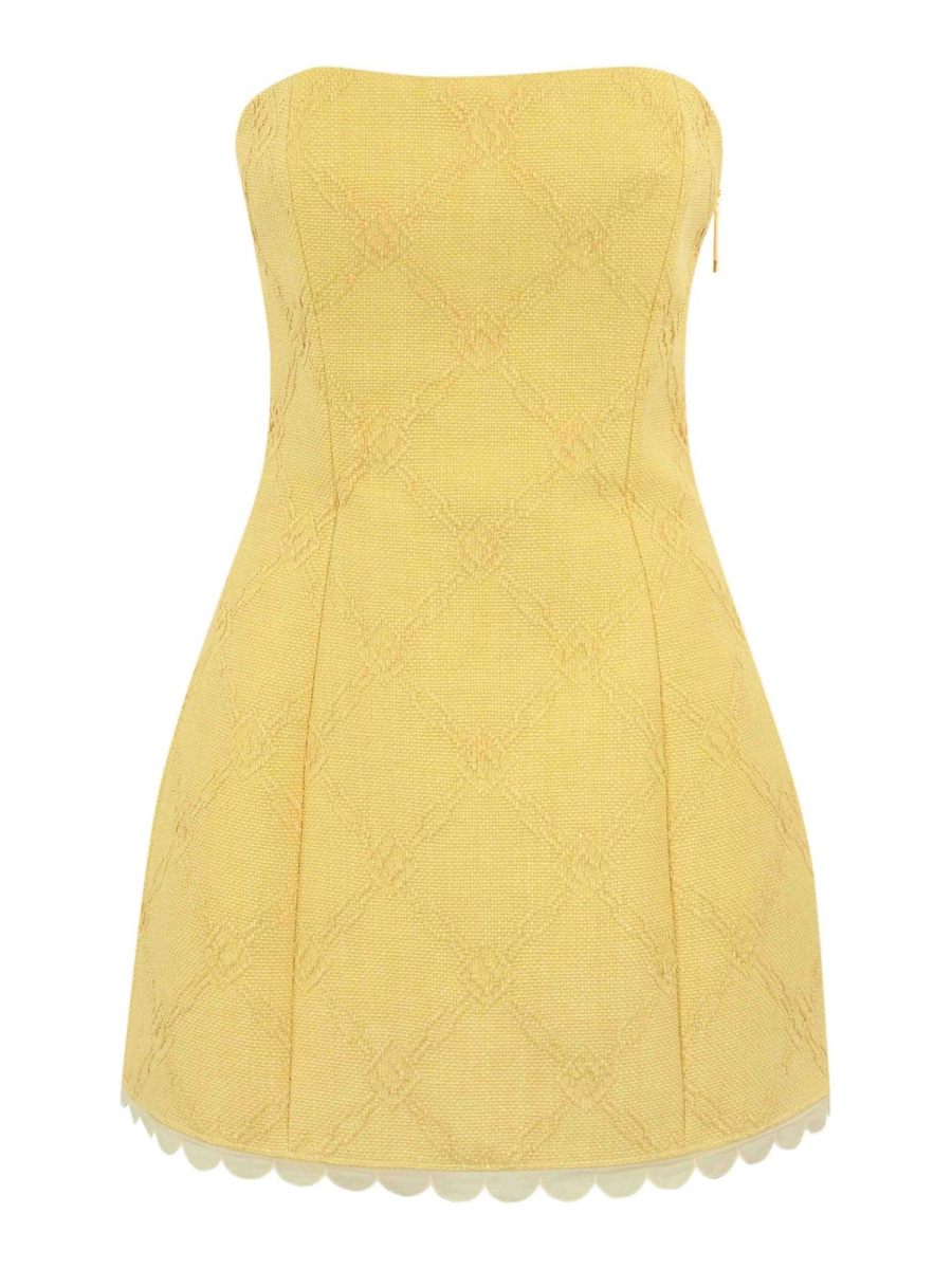 Elisabetta Franchi Robe Courte - Jaune
