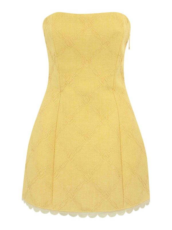 Elisabetta Franchi Robe Courte - Jaune