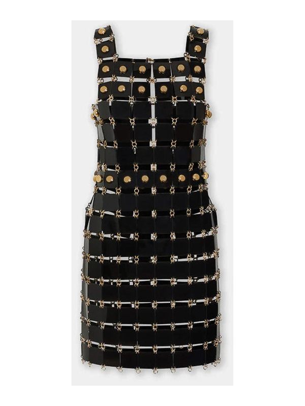 Paco Rabanne Robe Au Genou - Noir