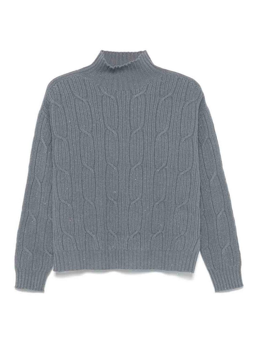 Peserico Pull Col Rond - Gris