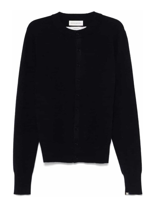 Extreme Cashmere Pull Col Bateau - Bleu Foncé